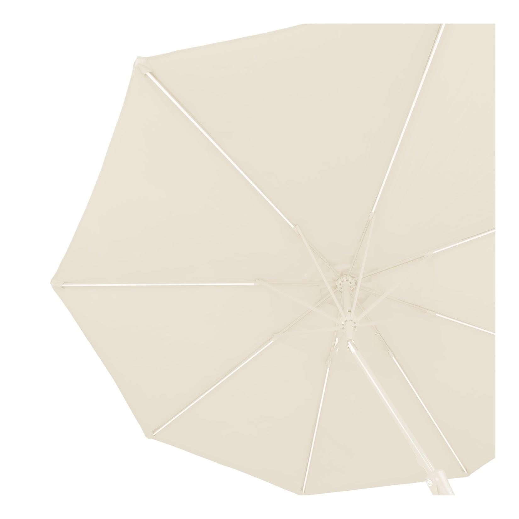 Blumfeldt Calais Sonnenschirm LED Aluminium-Rahmen Polyester-Bespannung UV 50 Beige