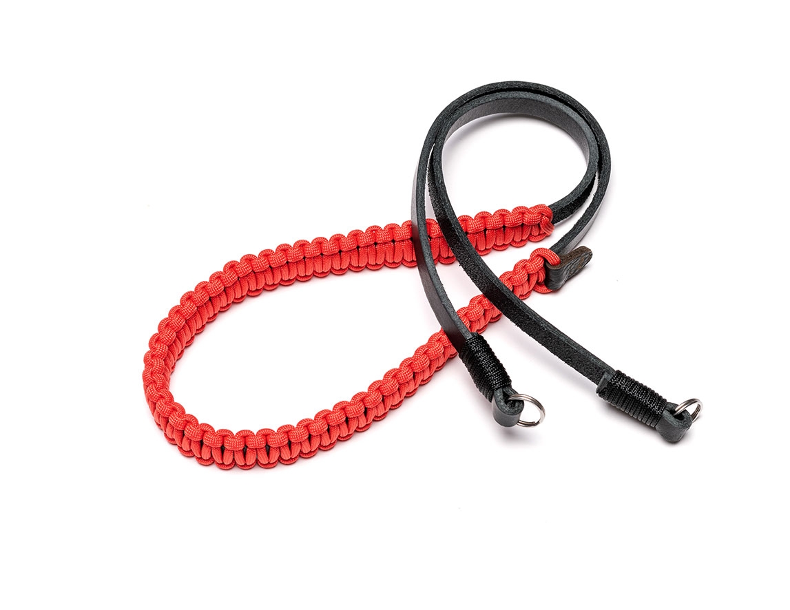 Leica Paracord Strap created by COOPH, schwarz/rot, 126 cm (ring)