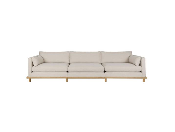 4-Sitzer Loungesofa Zuiver Blossom , 335 x 101 cm, Beige/Eiche, Neu, Eleganz & Komfort - Ideal für entspannte Stunden