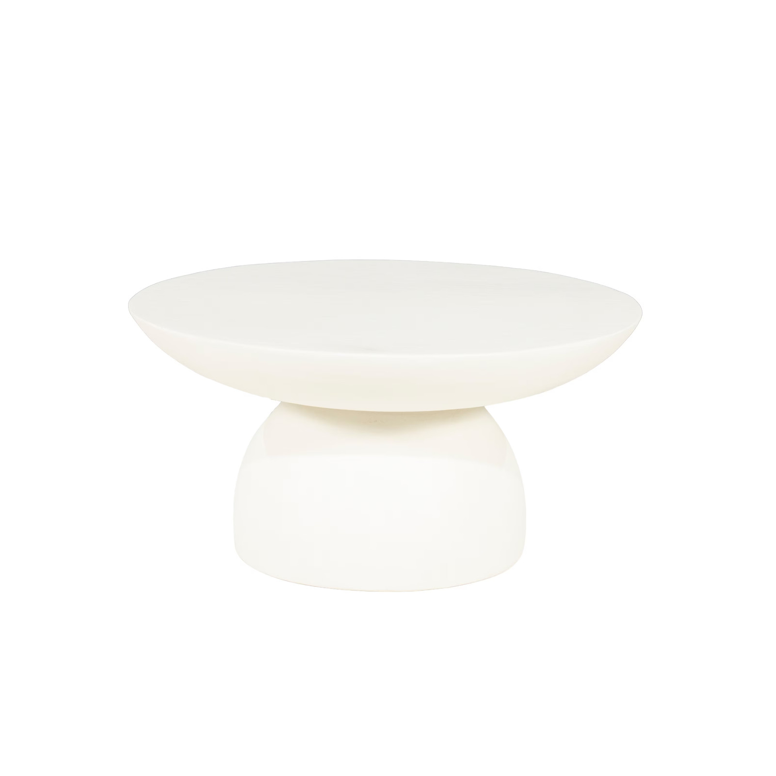 By-Boo Ronde Salontafel Canto Off White Diameter: 70 cm, Hoogte: 36 cm
