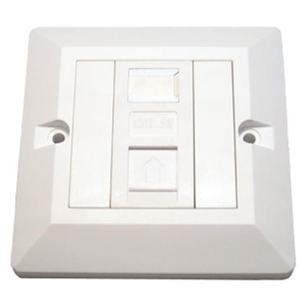 Cables Direct CDL 1 Port Cat5e plate - Sin Gang (UT-8701)