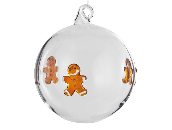 Ornement Bonhomme en pain 8 x 8 x 8cm Transparent/Translucide