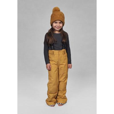 Schneehose WEEDO "LIODO Löwe", Mädchen, Gr. 128, Normalgrößen, orange (lion braun), Obermaterial: 100% Polyester. Futter: 100% Polyester. Füllung: 100% Polyester, regular fit, Hosen Schneehose, Schneefang mit Haken für Snowboardschuhe, Hosenbein zum...
