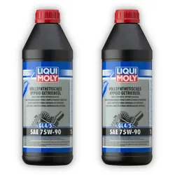 2x Getriebeöl LIQUI MOLY 1024 Hypoid (GL4/5) 75W-90 vollsynthetisch Schalt Neben 1L