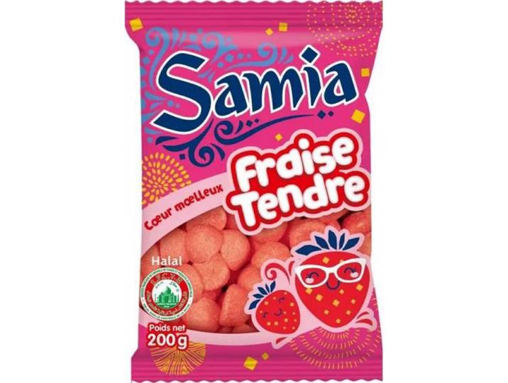 Samia Bonbons Halal à la Fraise, 200 g