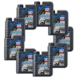 9x Motoröl LIQUI MOLY 1500 Motorbike 4T 20W-50 Motorrad Scooter Roller 1 Liter