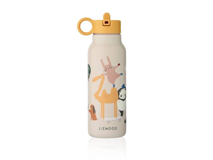 LIEWOOD - Falk Wasserflasche, 350 ml, around the world / sandy