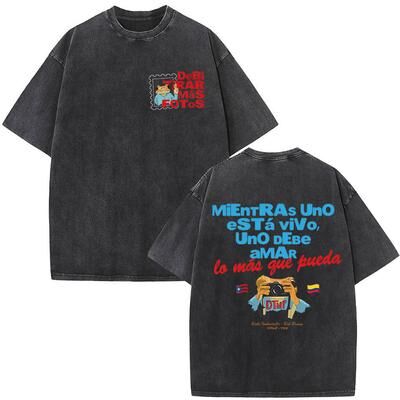 Fashion Sheath Bad Bunny Vintage Washed T Shirt Oversized Hip Hop Streetwear Merch For Men, Women & Couples 1 xl