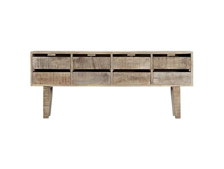 KGHFDVB Sideboard 140x30x60 cm Massivholz Mango 8 Schubladen, Robustes Hartholz, Pflegeleicht, Einzigartige Maserung