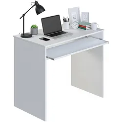 Dmora Ajeje - Schreibtisch, 90x54x79h cm Weiß, ein Regal