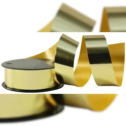 Clairefontaine Set/Display mit 8 Spulen Geschenkbändern mit Metallic-Effekt, 10mx25mm - Gold 616175C