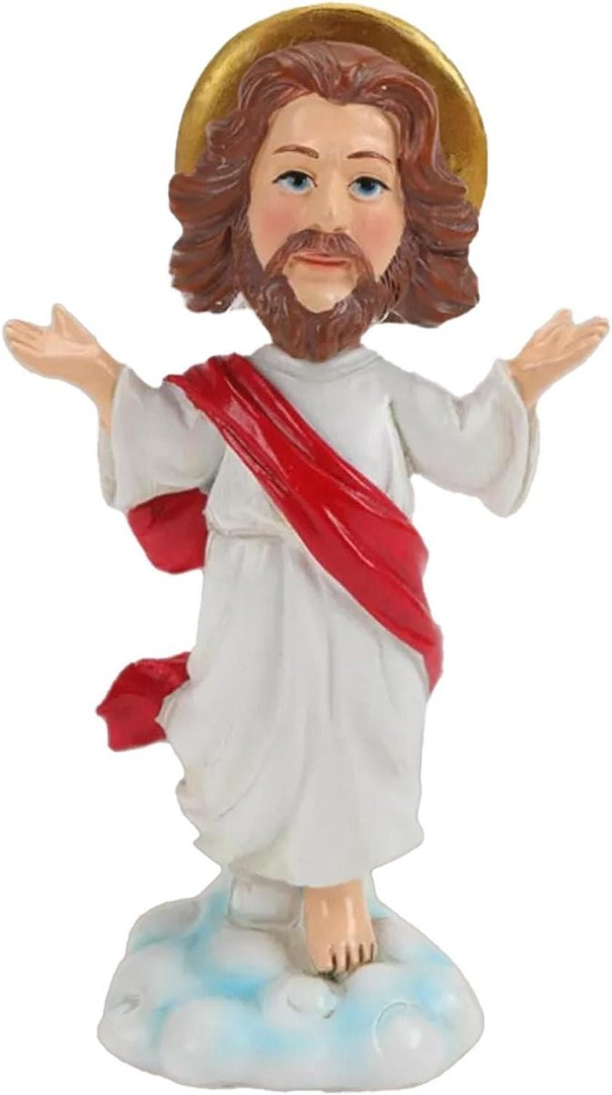 Jezus Wiebelkop Religieus Beeldje Meerkleurig - 7.5 cm