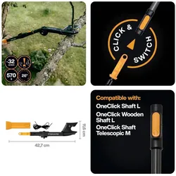 Fiskars, Gartenschere, Adapterbaumschere
