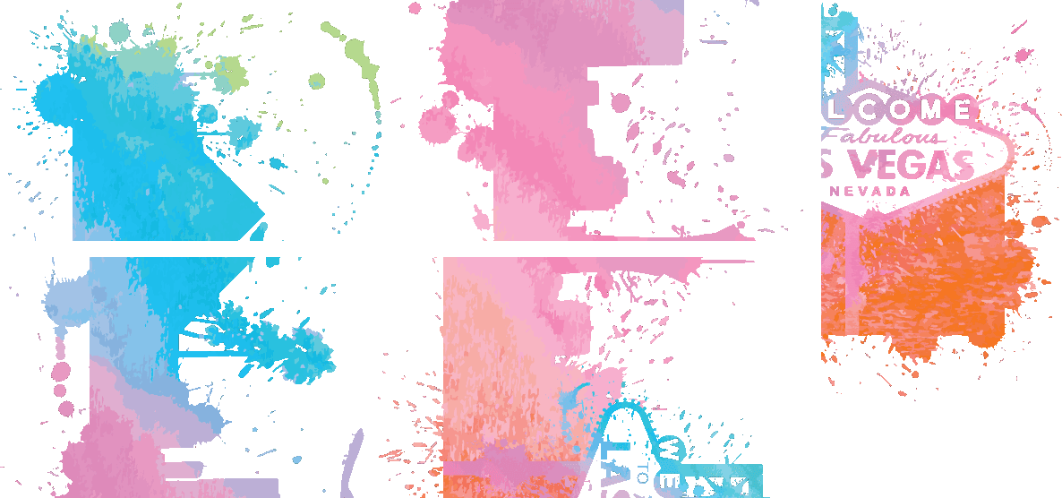 Ambiance-sticker Sticker Las Vegas design aquarelle