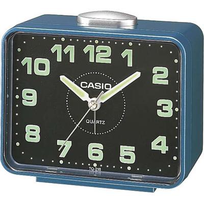 Quarzwecker CASIO "TQ-218-2EF", blau, Wecker, Wecker, Leuchtzeiger, Leuchtziffern, Schlafzimmer, Geschenkidee