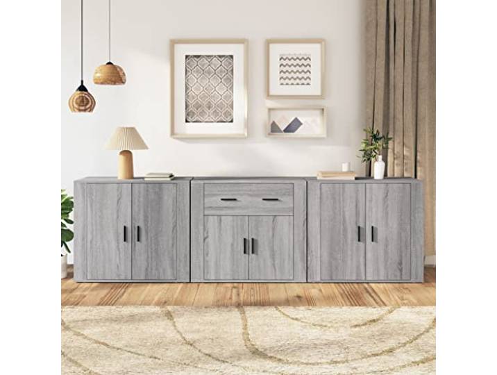 HEFZGDB Klassische Sideboards aus Holzwerkstoff mit glatter Oberfläche und zeitlosem Design, Sideboard mit viel Stauraum für Wohnzimmer, Sideboard zur Aufbewahrung und Präsentation