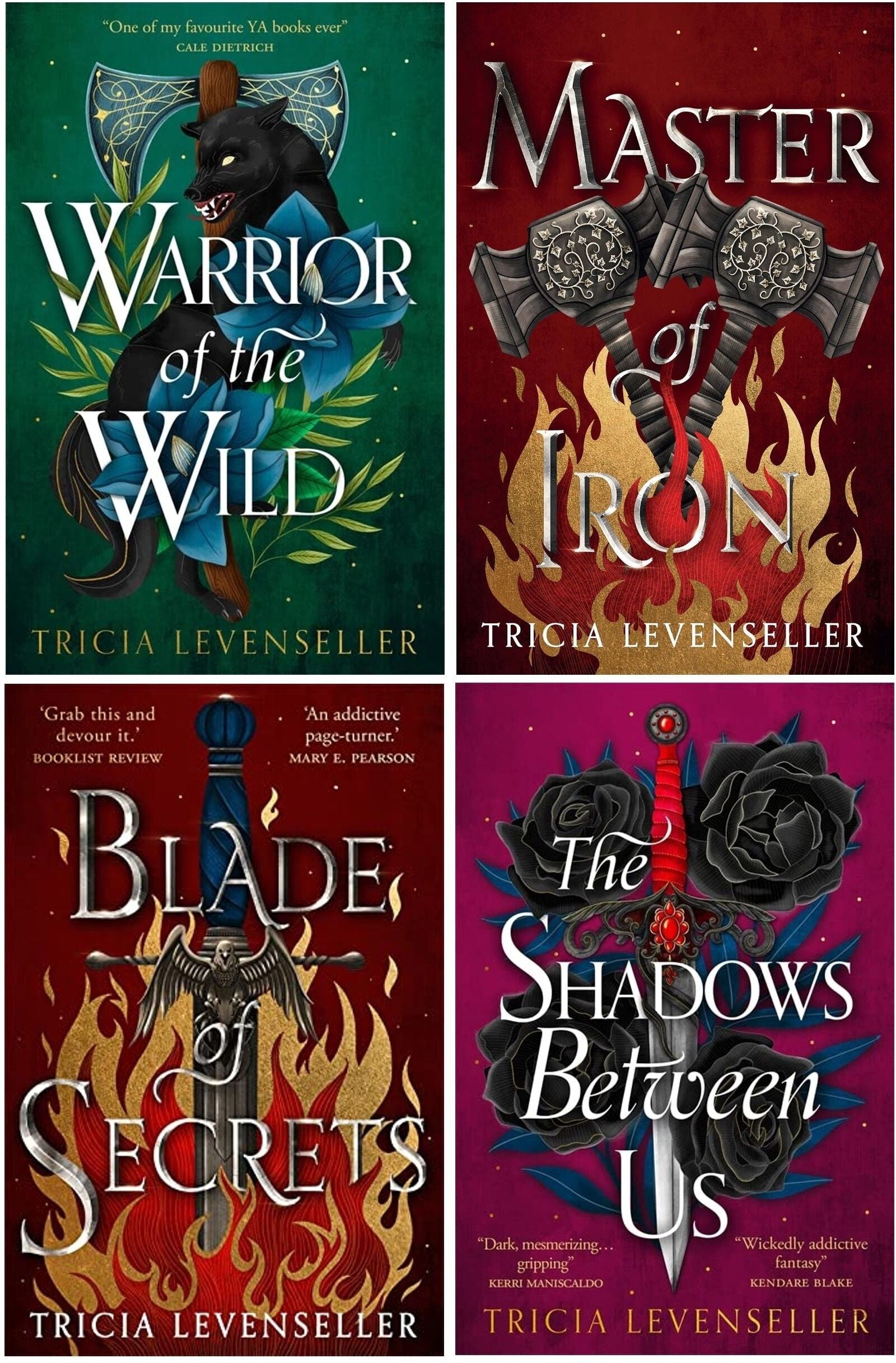 PUSHKIN PRESS Tricia Levenseller Collection 4 Books Set (Blade of Secrets, Master of Iron, Warrior of the Wild, The Shadows Between Us)