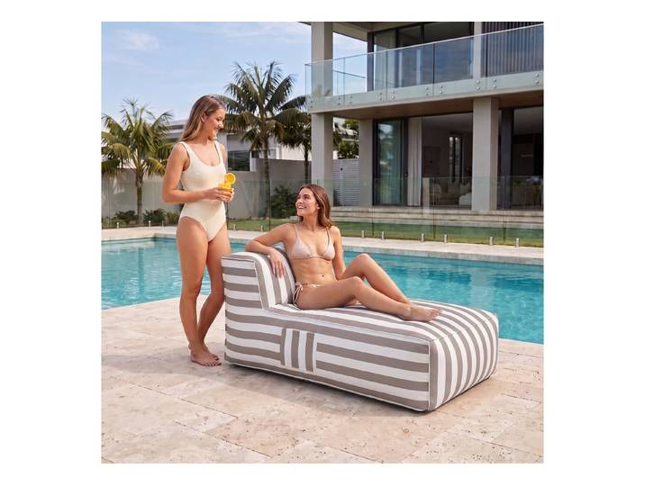 Muffo Sitzsack SOFT Outdoor Ottomane mit Rückenlehne für Garten & Terrasse (Ottomane), wasserabweisend, wetterbeständig, UV-beständig, Outdoor-geeignet