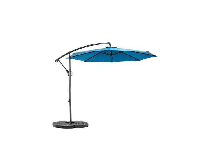 Oxeza Ampelschirm 294/294/250 cm Dunkelblau (Keine Basis), Metall, Mode, 294x294 cm, Sonnenschutz, Ampelschirme