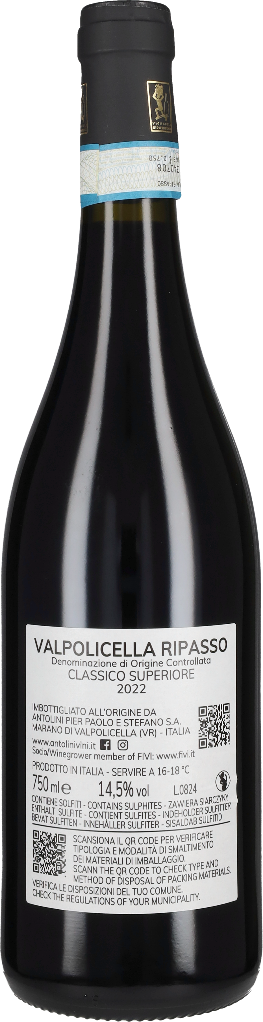 Valpolicella Ripasso Classico Superiore Antolini 2023