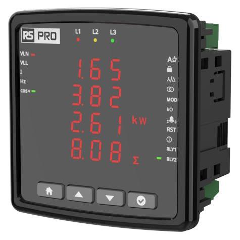 RS PRO Einbaumessgerät für Cos Phi, Phase Current (M6005)