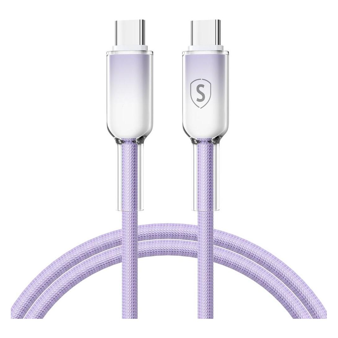 SIGN Dynamic Series USB-C to USB-C Cable 60W, 1m - Purple (1 m, 60 W) (SN-D-PURPLECC1M)