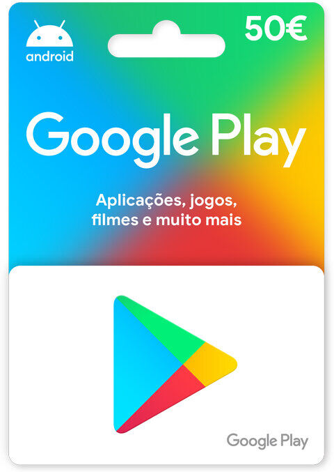 CARTÃO GOOGLE PLAY 50 EUROS