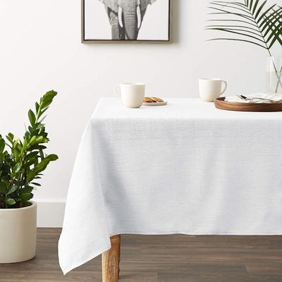 Violet Linen European Solid Linen Look Pattern Tablecloth