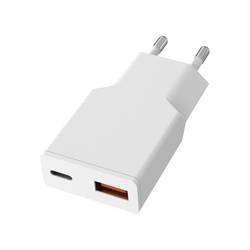 VALUE USB Charger mit Euro-Stecker, 2 Ports Typ A+C, 30W 19.99.1111