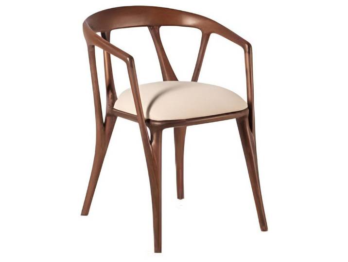 JVmoebel Esszimmerstuhl Holzstuhl mit beigem Polster und modernem Design von JVMoebel, Made in Europa