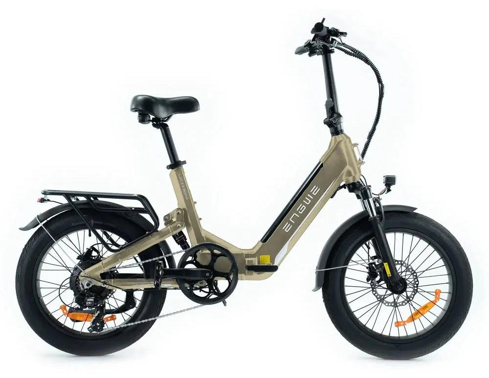 ENGWE L20 3.0 Boost - E-Klapprad inkl. Kettenschloss - 20 Zoll - 100 km Reichweite - Scheibenbremsen - 648Wh Akku - Federgabel - Champagner