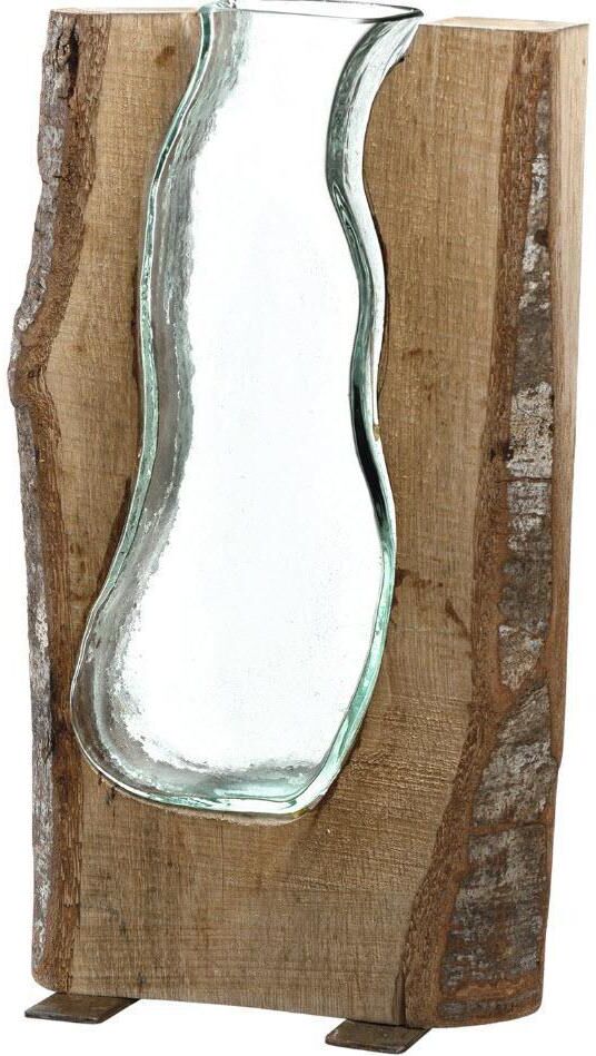 Dekovase LEONARDO "Casolare 36 cm", braun (braun, transparent), B:20cm H:36cm, Glas, Vasen, Dekovase braun, transparent B/H/T: 20cm x 36cm