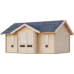 Karibu Blockbohlen-Gartenhaus »Hator« - 507x401x293cm - anthrazit -