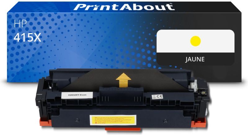 PrintAbout Toner compatible HP 415X (W2032X) - Jaune - Grande capacité Jaune