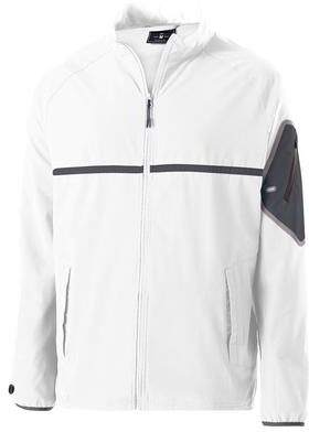 Holloway 229543 Weld Jacket in White/Carbon size XS   Polyester/Spandex Blend