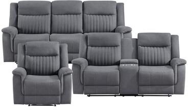 Fremont & Park Lenore 3-Piece Microfiber Manual Reclining Sofa Set