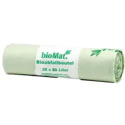 624 `bioMat` Kompostbeutel auf Stärkebasis 20 l 56 cm x 44 cm mit Tragegriff