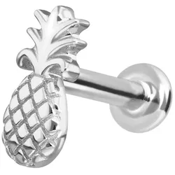 14 Karat Gold Labret mit Innengewinde ANANAS