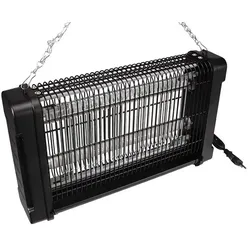 Perel Insektenvernichter, elektrisch, Hochspannungsgitter 2800 V, abnehmbare Auffangschale, 80 m2, Schwarz