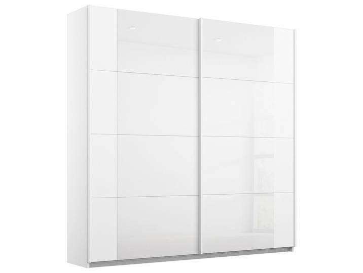 Rauch Möbel Schwebetürenschrank, Weiss, Weiss Hochglanz, Glas, Holzwerkstoff, 2 Fächer, 181x210x62 cm, Blauer Engel, Goldenes M, Made in Germany, Schlafzimmer, Komplette Schlafzimmer und Serien, Schlafzimmerserie