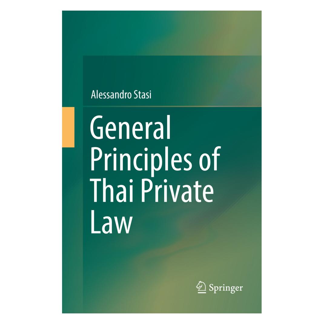 Springer General Principles of Thai Private Law (Englisch, Softcover, Alessandro Stasi) (56005083)