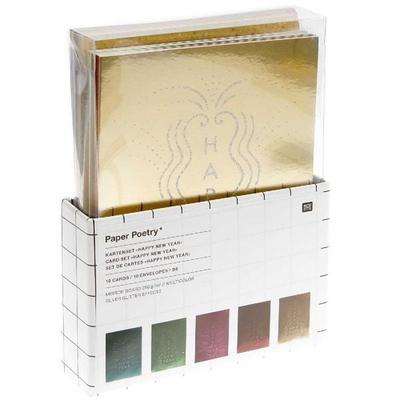 Kartenset Happy New Year, multicolor MIX