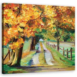 BILD auf Leinwand, Landschaften - Orange 40x40cm