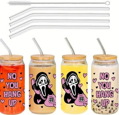 Uplifted Finds Halloween Party Glass Tumbler Set High Performance 18.6oz (550ml) Festive Coffee & Juice Mugs Halloween Party Glass Tumbler Set High Performance 18.6oz (550ml) Festive Coffee & Juice Mugs