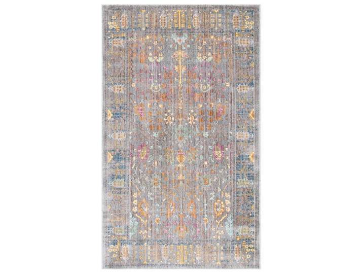 Tapis Artisanat inspiré en Polyester Gris/Multicolore 122 x 183 cm