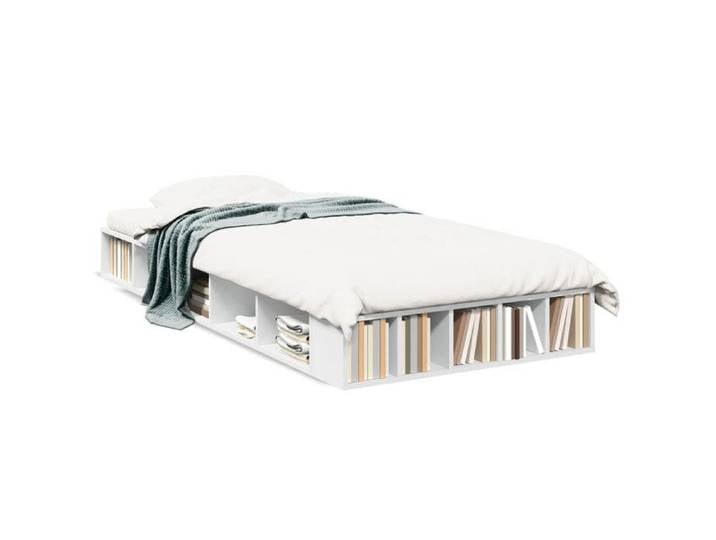 Cadre de lit - CLOUD - 100x200 cm - blanc bois d'ingénierie LL283997