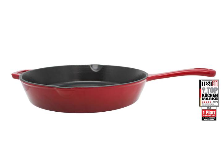 Schmorpfanne ELO Gusseisen Schmorpfanne Ø 28 cm , rot, B:31,5cm H:8cm L:44cm Ø:28cm, Pfannen, Schmorpfanne, Außen emailliert