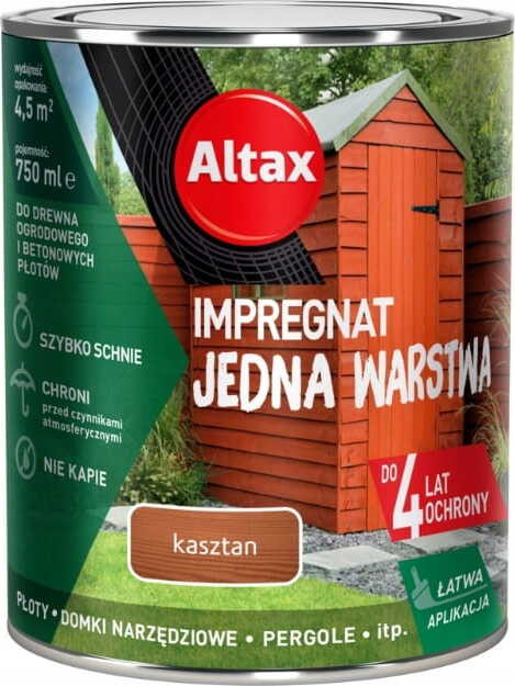 Altax Impregnatie voor hout en beton, kastanje, 0,75 liter