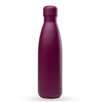 Isolierflasche All-Matt Rotwein 500ml Edelstahl PP5-Struktur BPA-Frei Qwetch