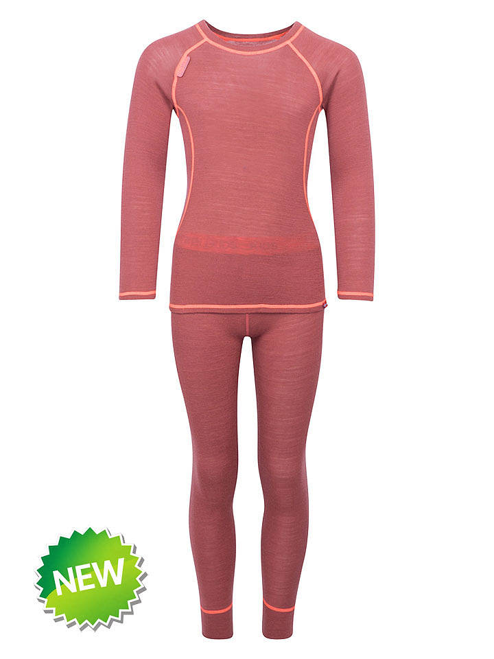 Trollkids 2tlg. Funktionswäsche-Set "Merino" in Rosa - 128